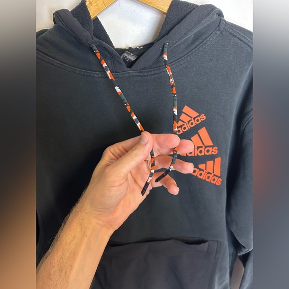 Adidas Sustainability Mens kangaroo Pocket Hoodie Sweatshirt Size M Charcoal - Picture 6 of 14